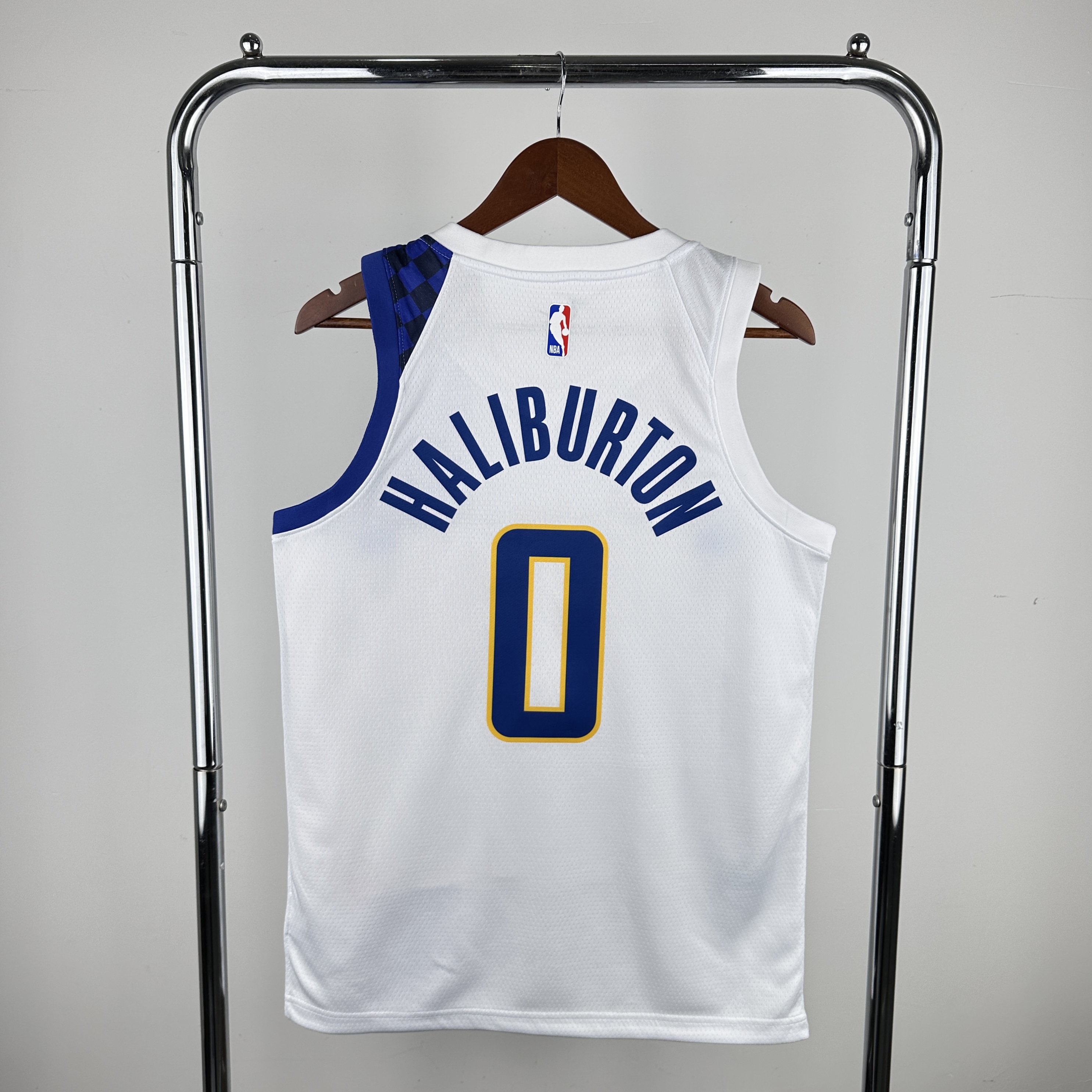 Men Indiana Pacers #0 Haliburton White City Edition Nike 2024 NBA Jersey->houston rockets->NBA Jersey
